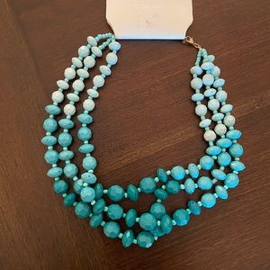 Cute tri-strand turquoise beaded necklace!